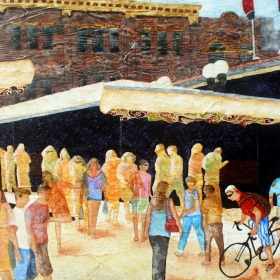 Market Menagerie, a painting of Ottawa's Byward Market by Wayne Williams
