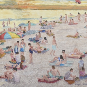 Day at the Beach, 24 x 36, acrylic