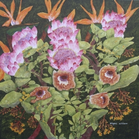 Flower Market, 24 x 24, Acrylic